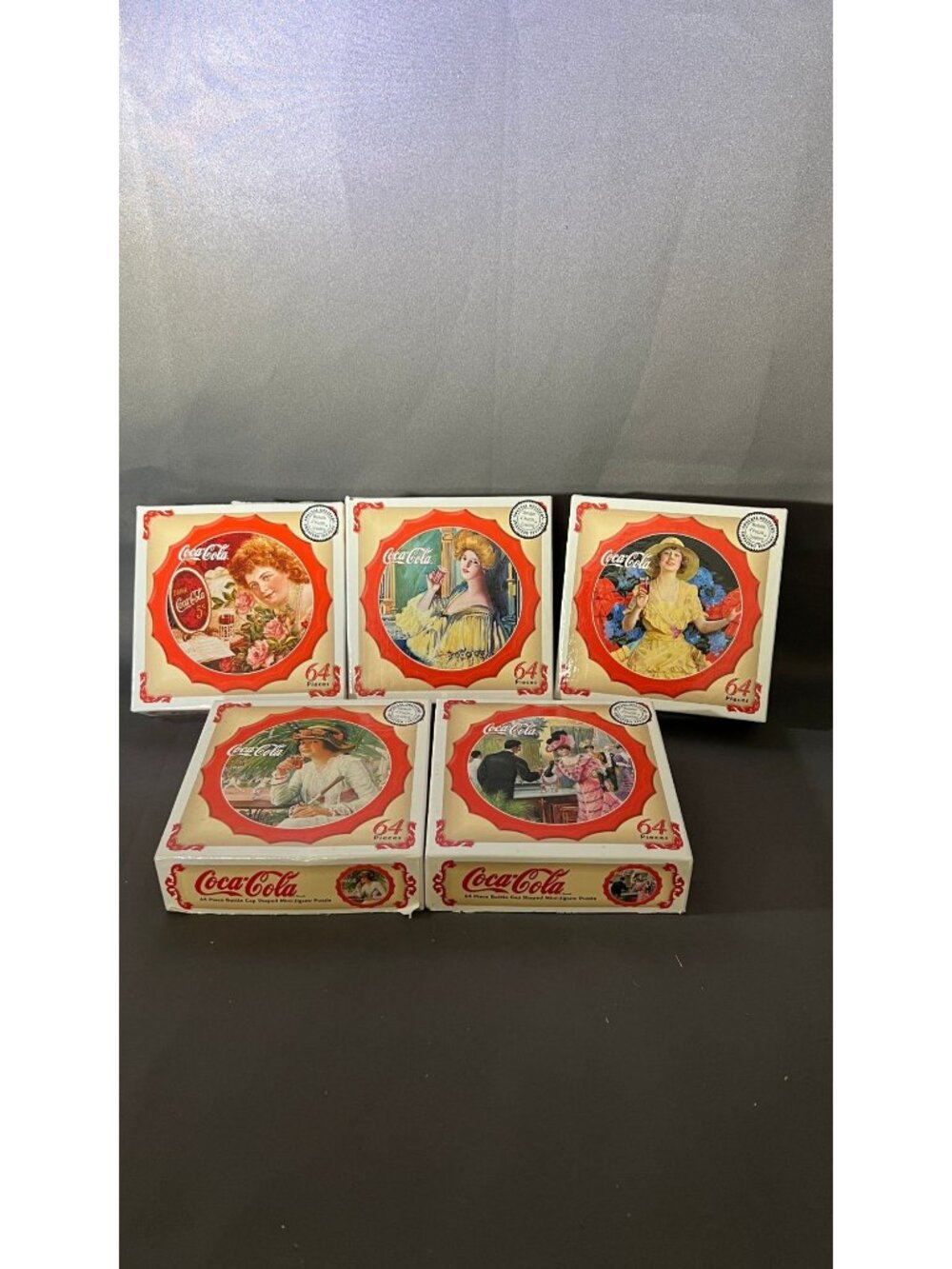 Coca-Cola 64-Piece Vintage Advertising Jigsaw Puzzle Set - Picture 1 of 6